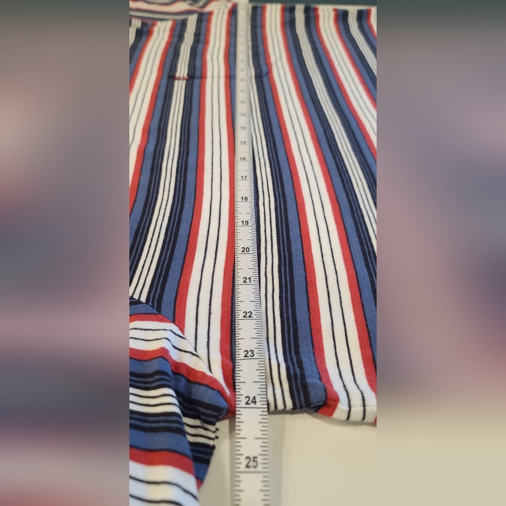Men’s Levi’s Classic Pocket Striped Blue Red T-shirt - Size XL - Picture 16 of 17